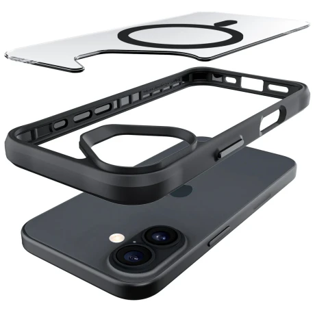 Husa Spate 3MK Satin Armor MagSafe pentru iPhone 17 Negru