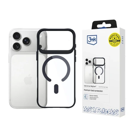 Husa Spate 3MK Satin Armor MagSafe pentru iPhone 17 Pro Negru