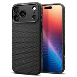 Husa Spate Spigen Liquid Air Mat pentru iPhone 17 Pro Max  Negru