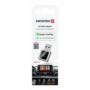 Adaptor Carlink Swissten compatibil cu Apple Car Play/Android Auto Usb-A/Usb-C