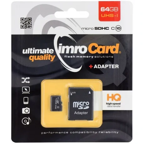 Card Memorie Micro SD+Adaptor C10 64GB