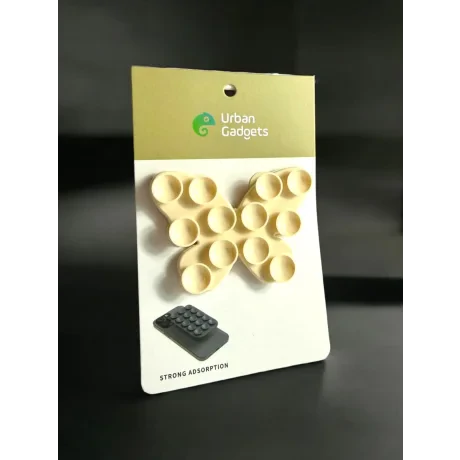 Suport Universal cu Adeziv Ventuza pentru Telefon Fluture Alb