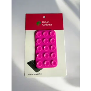 Suport Universal cu Adeziv Ventuza 3M pentru Telefon Dreptunghi Roz