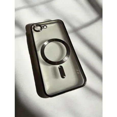 Husa Spate Beauty Lens Frame MagSafe pentru iPhone 16e Bulk Negru