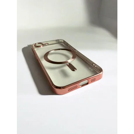 Husa Spate Beauty Lens Frame MagSafe pentru iPhone 16e Bulk Roz/Mov