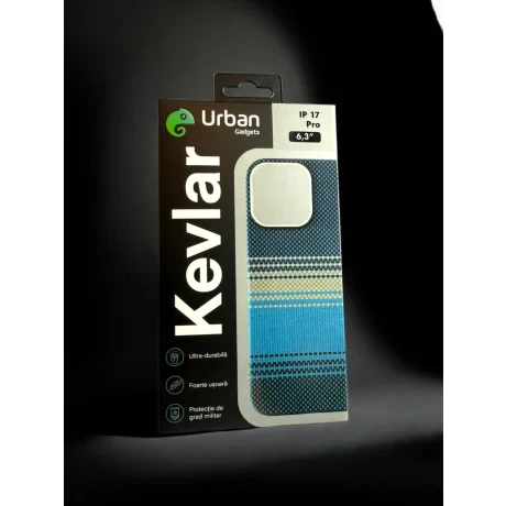 Husa Spate Hard Urban Gadgets MagForce Aramid pentru iPhone 17 Pro Albastru