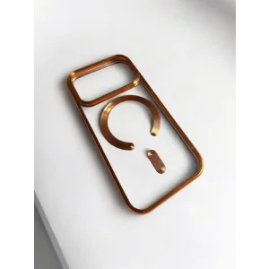 Husa Spate Beauty Lens Frame MagSafe pentru iPhone 17 Pro Bulk Portocaliu