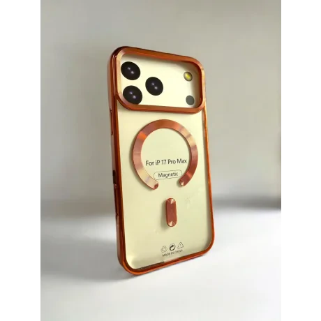 Husa Spate Beauty Lens Frame MagSafe pentru iPhone 17 Pro Max Bulk Portocaliu