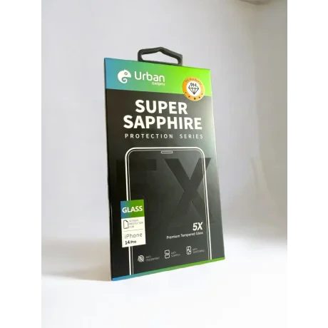 Folie Sticla Urban Gadgets 5X Super Sapphire pentru iPhone 14 Pro Negru