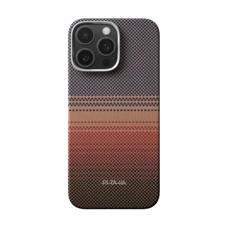 Husa Spate Pitaka Tactile Woven MagEz Aramid pentru iPhone 16 Pro Max KI1602SUM Maro