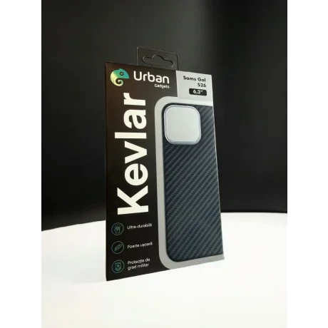 Husa Spate Hard Urban Gadgets MagForce Aramid pentru Samsung Galaxy S26 Negru