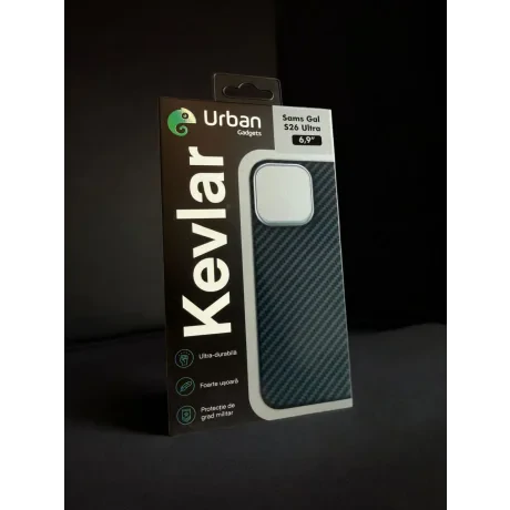 Husa Spate Hard Urban Gadgets MagForce Aramid pentru Samsung Galaxy S26 Ultra Negru