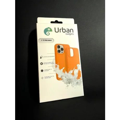 Husa Spate Urban Gadgets Silicon Soft MagSafe pentru iPhone 17 Pro Max Portocaliu