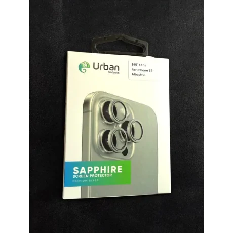 Protectie Camera Metal/Sticla 360° Urban Gadgets pentru iPhone 17 Albastru