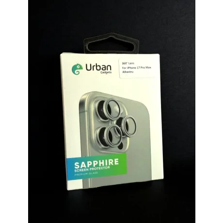Protectie Camera Metal/Sticla 360° Urban Gadgets pentru iPhone 17 Pro Max Albastru