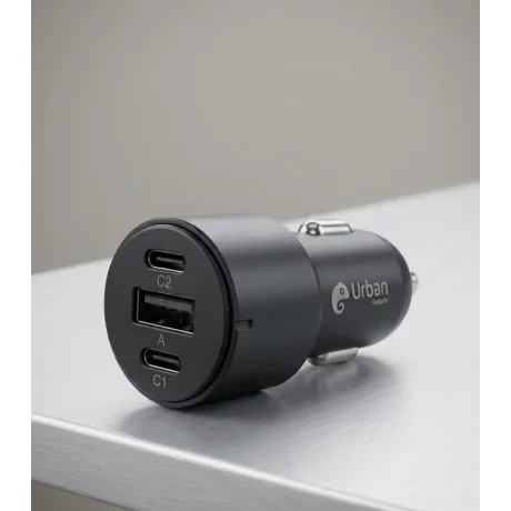 Incarcator Auto Urban Gadgets F689 USB-A + 2xUSB-C 60W Negru
