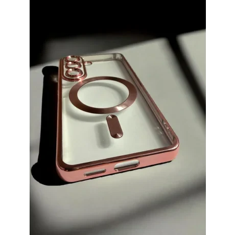 Husa Spate Beauty Lens Frame Magsafe pentru Samsung  Galaxy S26 Bulk Roz/Mov