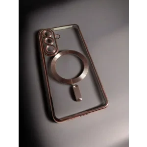 Husa Spate Beauty Lens Frame Magsafe pentru Samsung  Galaxy S26 Bulk Roz/Mov