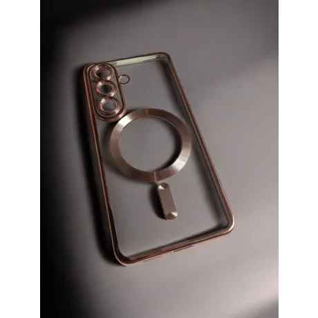 Husa Spate Beauty Lens Frame Magsafe pentru Samsung  Galaxy S26 Bulk Roz/Mov