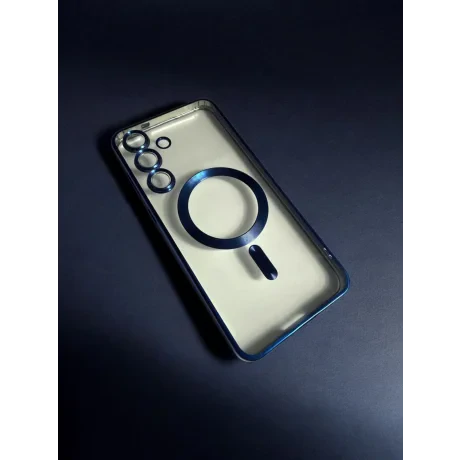 Husa Spate Beauty Lens Frame MagSafe pentru Sam Gal S25 FE Bulk Albastru