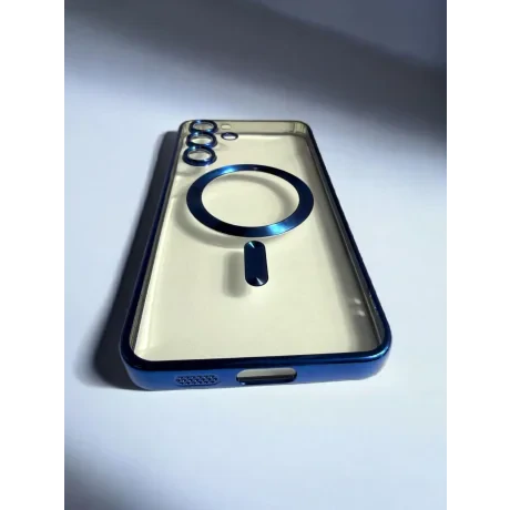 Husa Spate Beauty Lens Frame MagSafe pentru Sam Gal S25 FE Bulk Albastru