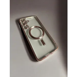 Husa Spate Beauty Lens Frame MagSafe pentru Sam Gal S25 FE Bulk Roz/Mov