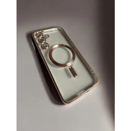 Husa Spate Beauty Lens Frame MagSafe pentru Sam Gal S25 FE Bulk Roz/Mov