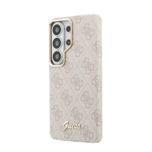 Husa Spate Guess PU 4G Metal Logo MagSafe pentru Samsung Galaxy S26 Ultra Roz