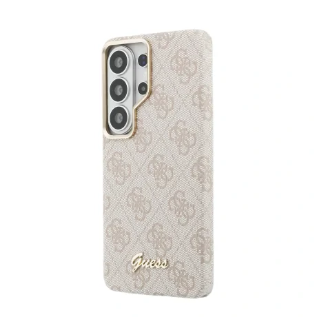 Husa Spate Guess PU 4G Metal Logo MagSafe pentru Samsung Galaxy S26 Ultra Roz