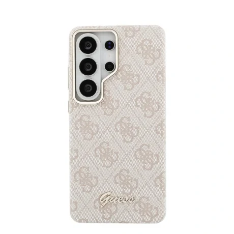 Husa Spate Guess PU 4G Metal Logo MagSafe pentru Samsung Galaxy S26 Ultra Roz