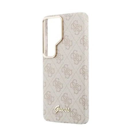 Husa Spate Guess PU 4G Metal Logo MagSafe pentru Samsung Galaxy S26 Ultra Roz