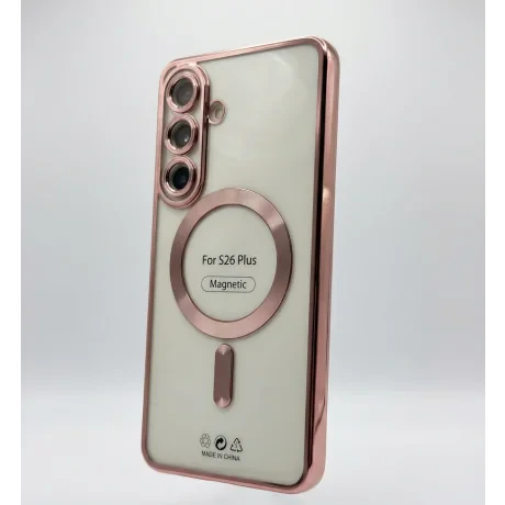 Husa Spate Beauty Lens Frame Magsafe pentru Samsung Galaxy S26 Plus Bulk Roz/Mov
