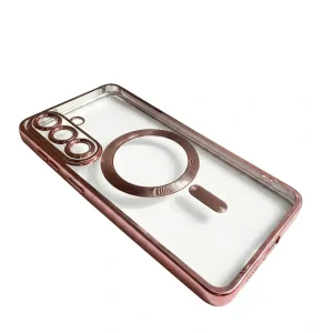 Husa Spate Beauty Lens Frame Magsafe pentru Samsung Galaxy S26 Plus Bulk Roz/Mov