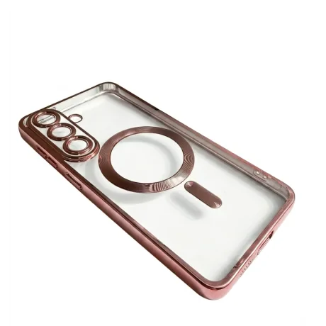 Husa Spate Beauty Lens Frame Magsafe pentru Samsung Galaxy S26 Plus Bulk Roz/Mov