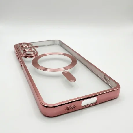 Husa Spate Beauty Lens Frame Magsafe pentru Samsung Galaxy S26 Plus Bulk Roz/Mov
