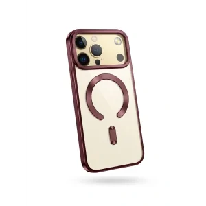 Husa Spate Beauty Lens Frame MagSafe pentru iPhone 17 Pro Max/18 Pro Max Bulk Dark Cherry