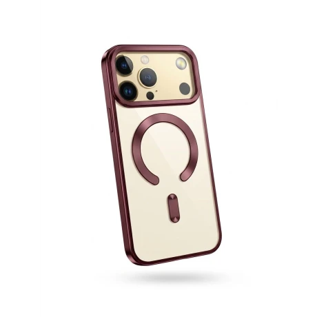 Husa Spate Beauty Lens Frame MagSafe pentru iPhone 17 Pro Max/18 Pro Max Bulk Dark Cherry