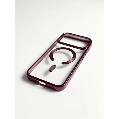 Husa Spate Beauty Lens Frame MagSafe pentru iPhone 17 Pro Max/18 Pro Max Bulk Dark Cherry