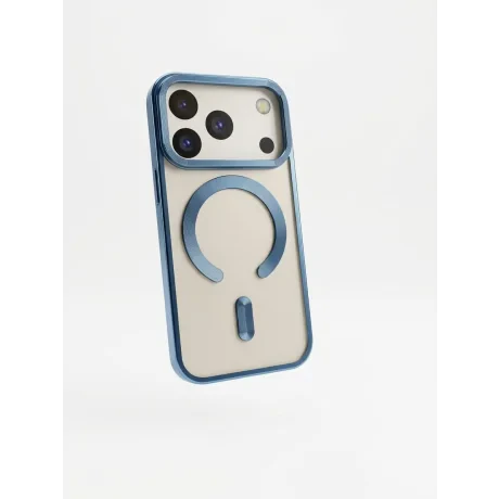Husa Spate Beauty Lens Frame MagSafe pentru iPhone 17 Pro/18 Pro Bulk Light Blue