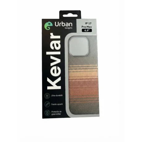 Husa Spate Hard Urban Gadgets MagForce Aramid pentru iPhone 17 Pro Max Maro