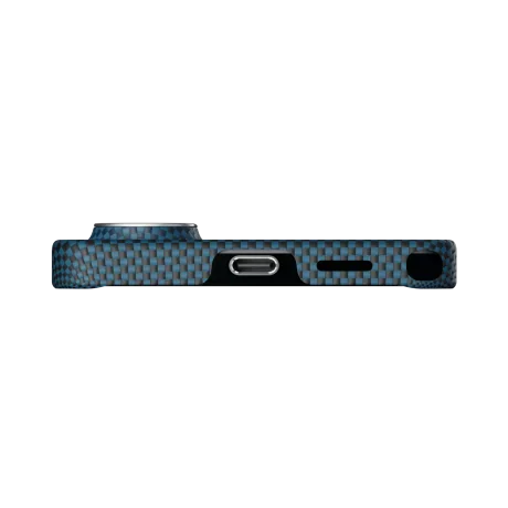 Husa Spate Pitaka Hard Aramid MagEZ Tactile Woven pentru Samsung Galaxy S26 Ultra KS2602U Albastru