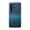 Husa Spate Pitaka Hard Aramid MagEZ Tactile Woven pentru Samsung Galaxy S26 Ultra KS2602U Albastru