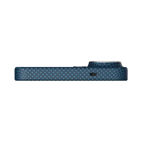 Husa Spate Pitaka Hard Aramid MagEZ Tactile Woven pentru Samsung Galaxy S26 Ultra KS2602U Albastru