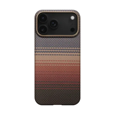 Husa Spate Pitaka Slim MagEz Aramid pentru iPhone 17 Pro KI1702SP Maro