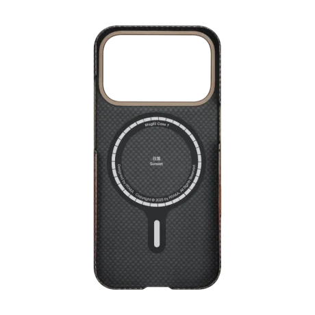 Husa Spate Pitaka Slim MagEz Aramid pentru iPhone 17 Pro Max KI1702SPM Maro