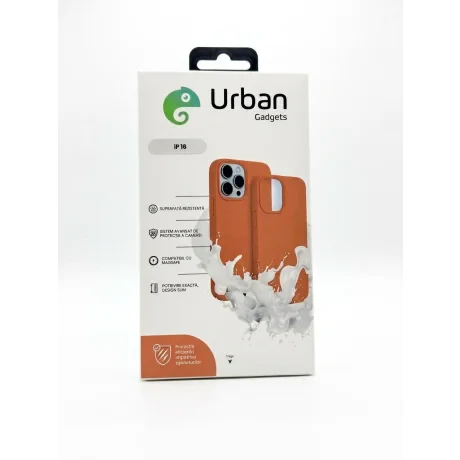 Husa Spate Urban Gadgets Silicon Soft Summer MagSafe pentru iPhone 16 Mocha Mousse