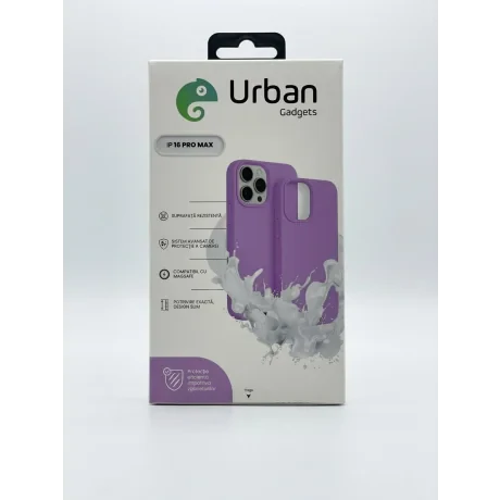Husa Spate Urban Gadgets Silicon Soft Summer MagSafe pentru iPhone 16 Pro Max Pastel Lilac