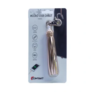 Accesoriu ciucure cu cablu Micro Usb, Auriu