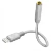 Adaptor Audio Swissten Lightning la Jack 3.5mm Textil 0.15m Argintiu