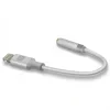 Adaptor Audio Swissten Lightning la Jack 3.5mm Textil 0.15m Argintiu